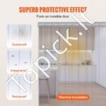 152,4 × 213,4 cm PVC juostinė durų užuolaida – 6 plonos 2 mm juostos (10 vnt.) - Image 7