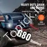 G80 Plieninė Tempimo Grandinė su J Formos Kabliu – 10 mm x 90 cm - Image 5