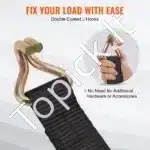 4 vnt. 2 272 kg tvirtinimo diržai su sagtimi ir dvigubais J‑kabliais – 5 cm × 240 cm - Image 6