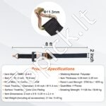 4 vnt. 2 272 kg tvirtinimo diržai su sagtimi ir dvigubais J‑kabliais – 5 cm × 240 cm - Image 3