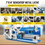 Mini metalo tekinimo staklės 180 × 350 mm, 550 W, skaitmeninis ekranas & LED lempa - Image 8