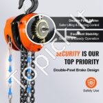 Mini rankinis grandininis keltuvas 1 t | 5,6 m pakėlimo aukštis | G80 plieninė grandinė | 360° sukiojamas kablys - Image 7