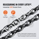 Grandininis keltuvas 2 t | 2,8 m pakėlimo aukštis | 365 N traukos jėga | G80 plieninė grandinė | 360° sukiojamas kablys - Image 6