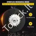 Mini rankinis grandininis keltuvas 2 t | 2,5 m pakėlimo aukštis | G80 plieninė grandinė | 360° sukiojamas kablys - Image 5