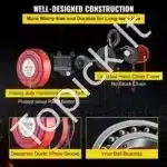 Mini rankinis grandininis keltuvas 2 t | 2,5 m pakėlimo aukštis | G80 plieninė grandinė | 360° sukiojamas kablys - Image 4