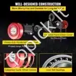 Mini rankinis grandininis keltuvas 1 t | 2 m pakėlimo aukštis | G80 plieninė grandinė | 360° sukiojamas kablys - Image 4