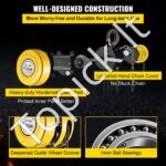 Mini rankinis grandininis keltuvas 1 t | 6 m pakėlimo aukštis | Geltonas metalinis korpusas | 360° sukiojamas kablys - Image 4