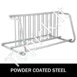 Dvigubas dviračių stovas su 10 laikiklių, grindinis laikymo stovas garažui ir kiemui - Image 2