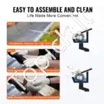 Latakų apsauginė šepetinė sistema, 5 vnt., 4,6 m bendras ilgis, 11 cm skersmuo, latakų valymo šepetys - Image 2