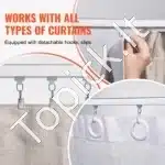 Lubų užuolaidų bėgelio sistemos rinkinys 180 cm su montavimo elementais ir kabliukais - Image 5