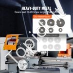 Metalo tekinimo staklės 500 W | 18 × 36 cm stalinis modelis su HT200 ketaus korpusu, 0–2200 aps./min, M0.5–M2.5 sriegiai - Image 4