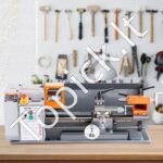 Metalo tekinimo staklės 500 W | 18 × 36 cm stalinis modelis su HT200 ketaus korpusu, 0–2200 aps./min, M0.5–M2.5 sriegiai - Image 2