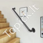 Metaliniai retro stiliaus turėklai, 60 cm ilgis, iki 200 kg apkrova - Image 7