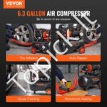 1450W tylus oro kompresorius be alyvos – 24L bakas, 70 dB garsumo, 230V - Image 4