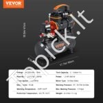 8 l aliumininis „whisper“ oil‑free kompresorius – 900 W, 70 dB, 2800 rpm - Image 3