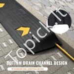 113 × 24,1 × 2,5 cm guminė slenksčio rampa su kanalu – apkrova iki 15 tonų - Image 5