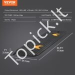 113 × 24,1 × 2,5 cm guminė slenksčio rampa su kanalu – apkrova iki 15 tonų - Image 3