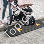 113 × 24,1 × 2,5 cm guminė slenksčio rampa su kanalu – apkrova iki 15 tonų - Image 2