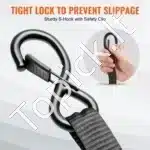 4 vnt. ≈ 25 mm × 4,57 m tvirtinimo diržai su ratukine sagtimi ir S-kabliais - Image 6