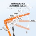 Kranas pikapui, sukiojamas, pakėlimo galia 227 kg, plieninis, 360° sukimas - Image 6