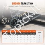 152 cm sulankstoma aliumininė neįgaliųjų slenksčio rampa – iki 363 kg apkrova - Image 5