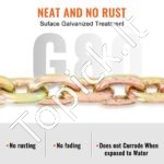 Tvirta 9,53 mm x 6 m kėlimo ir tempimo grandinė - Image 6