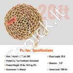 Tvirta 9,53 mm x 6 m kėlimo ir tempimo grandinė - Image 3