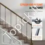 Matinė juoda plieninė tvorelės baliustrada 56 x 56 x 1122 mm - Image 6