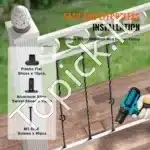 Matinė juoda plieninė tvorelės baliustrada 56 x 56 x 1122 mm - Image 5