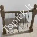 Matinė juoda plieninė tvorelės baliustrada 56 x 56 x 1122 mm - Image 2