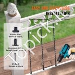 Matinės juodos 1122 mm (44") plieninės spiralinės baliustrados komplektas su kojelėmis ir tvirtinimo varžtais - Image 6