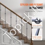 Matiniai juodi metaliniai turėklai 112,2 × 5,6 × 5,6 cm - Image 7