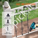 Matiniai juodi metaliniai turėklai 112,2 × 5,6 × 5,6 cm - Image 6