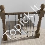 Matiniai juodi metaliniai turėklai 112,2 × 5,6 × 5,6 cm - Image 3