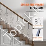 Matinis juodas metalinis turėklų stulpelis laiptams 111,8 cm - Image 6