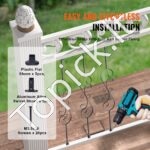 Matinis juodas metalinis turėklų stulpelis laiptams 111,8 cm - Image 5