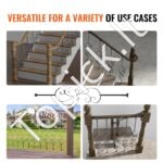 Matinis juodas metalinis turėklų stulpelis laiptams 111,8 cm - Image 4