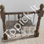 Matinis juodas metalinis turėklų stulpelis laiptams 111,8 cm - Image 2