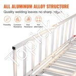 195,6 × 137,9 × 3,8 cm trijų dalių sulankstoma aliuminė pakrovimo rampa – 700 kg keliamoji galia - Image 3