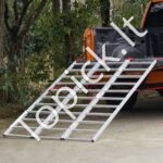 195,6 × 137,9 × 3,8 cm trijų dalių sulankstoma aliuminė pakrovimo rampa – 700 kg keliamoji galia - Image 2