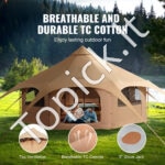 4 sezonų varpo palapinė, 5 m, su viryklės lizdu, iki 8 žmonių. - Image 6