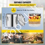 Įvairių stipriųjų gėrimų ir vandens distiliatorius - 12 L – Kompaktiška nerūdijančio plieno ir vario sistema - Image 7