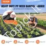 ukštos kokybės sodo audinys nuo piktžolių 0,9 × 30,5 m – juodas, 108 g/m² - Image 8