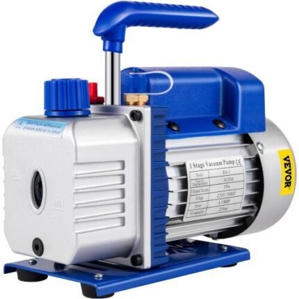 150W Vieno Etapo Vakuuminis Siurblys – 100 l/min, Vakuumas 0,64–0,95 cm Hg, Variklis Iš Gryno Vario