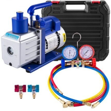 4.8 CFM (136 l/min) Vakuuminis Siurblys – 1.3 HP, 1720 RPM, HVAC Sistemoms R410A, R134a, R22