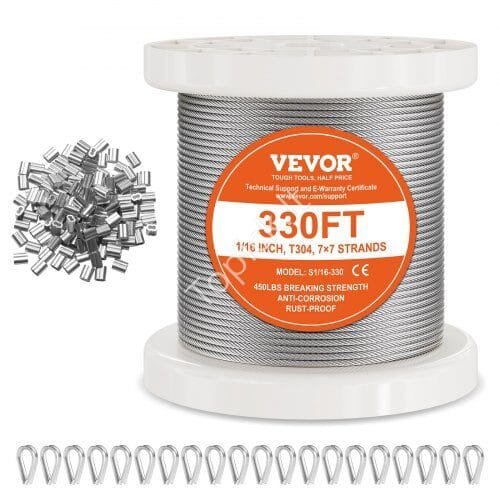 us2FBXGGSS330FTBMD4CEV02Fgoods_img-v12Fsteel-wire-rope-m100-1.2.jpg 1,59 mm nerūdijančio plieno trosas 100,6 m (7x7) - Image 1