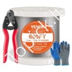 3,18 mm nerūdijančio plieno lynas 182,3 m (7×7 stygos, 7,1 kN)