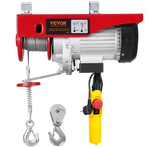 us2FDDGSSHLYXYKKE1A3TV22Fgoods_img-v12Felectric-hoist-m100-1.2.jpg Elektrinė gervė 800 kg | 12 m trosas, nuotolinis valdymas, 1150 W variklis - Image 1