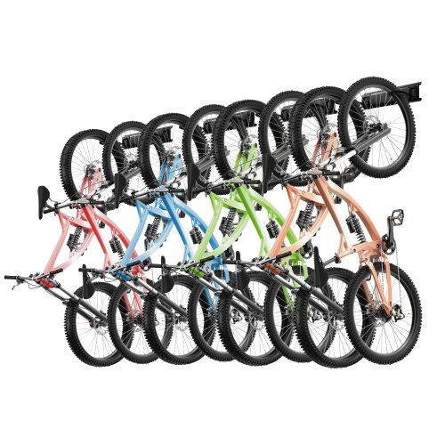 us2FDGGJ72INCH801T2A3V02Fgoods_img-v12Fbike-rack-m100-1.2.jpg Sieninis dviračių laikiklis 8‑iems dviračiams + 7 šalmai – 1828 × 63,5 × 230 cm, iki 181 kg apkrova - Image 1