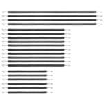 Elastinių gumų su kabliais rinkinys – 20 vnt., 91 cm ilgio